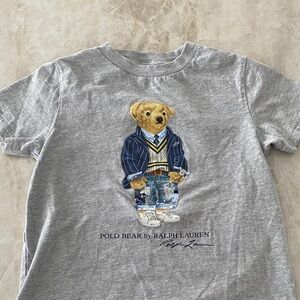 Polo by Ralph Lauren Gray T-Shirt with Bear Design